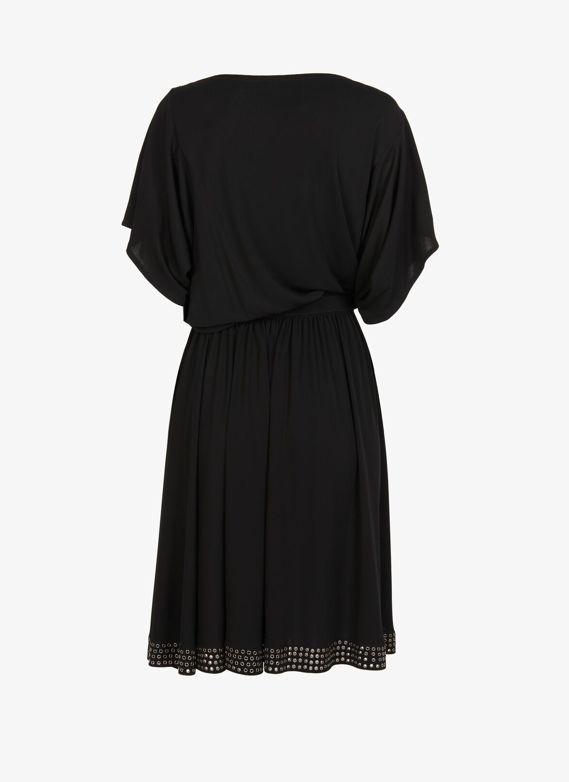 SHORT SLEEVE DRESS JERSEY FLUIDE BLACK ALAÏA BLACK SHORT SLEEVE DRESS JERSEY FLUIDE BLACK